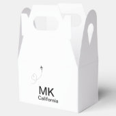 Eenvoudig minimaal monogram voeg de foto van het t bedankdoosjes (Geopend)