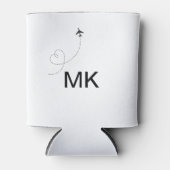 Eenvoudig minimaal monogram voeg de foto van het t blikjeskoeler (Voorkant)