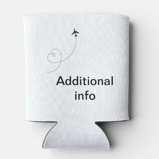 Eenvoudig minimaal monogram voeg de foto van het t blikjeskoeler (Achterkant)