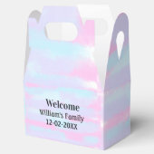 eenvoudig minimaal monogramlogo gepersonaliseerd w bedankdoosjes (Geopend)