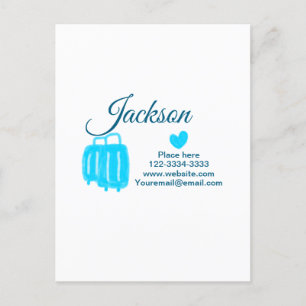 Eenvoudig minimaal om jouw naam tekst plaats stad  briefkaart