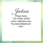 Eenvoudig minimaal om jouw naam tekst plaats stad  raamsticker (Vel 3)