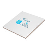 Eenvoudig minimaal om jouw naam tekst plaats stad tegeltje (Zijkant)