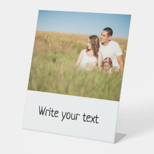 eenvoudig minimaal om jouw tekst foto ' s toe te v reclamebord met voetstuk