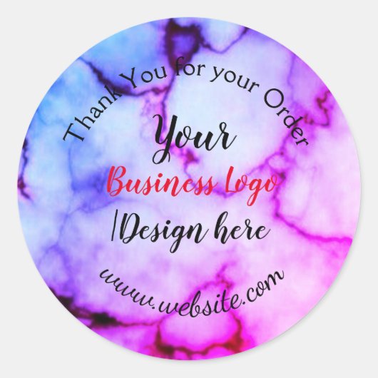 eenvoudig minimaal om logo/ontwerp toe te voegen. ronde sticker (Voorkant)