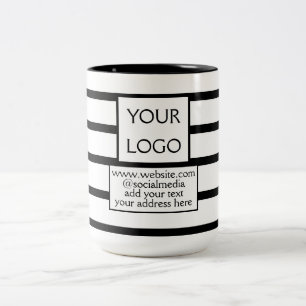 eenvoudig minimaal om uw logo en ontwerp hier aan  tweekleurige koffiemok