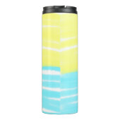 eenvoudig minimaal om uw logo/ontwerp BLAUW GEEL T Thermosbeker (Achterkant)