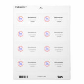 eenvoudig minimaal om uw logo/ontwerp-waterverf to etiket (Full Sheet)