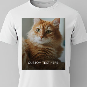 Eenvoudig minimaal persoonlijk fotocadeau op maat t-shirt