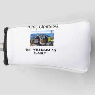 eenvoudig minimaal prettig kerstfeest voeg familie golfheadcover