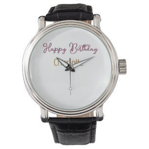 EENVOUDIG MINIMAAL. SCHATJE NAAM BABY verjaardag Horloge