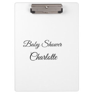 EENVOUDIG MINIMAAL. SCHATTIG NAAM BABY baby shower Klembord