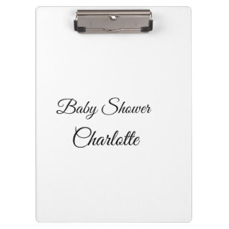 EENVOUDIG MINIMAAL. SCHATTIG NAAM BABY baby shower Klembord