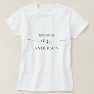 Eenvoudig Minimaal Script Bruidsfeest Toekomstige T-shirt