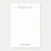 Eenvoudig minimaal script bruidsmeisje cadeau post-it® notes (Voorkant)