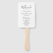 Eenvoudig minimaal script bruiloft ceremonie progr handwaaier (Voorkant)