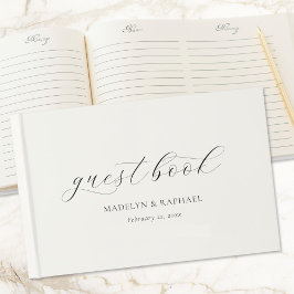 Eenvoudig Minimaal Script Persoonlijke Trouwceremo Gastenboek