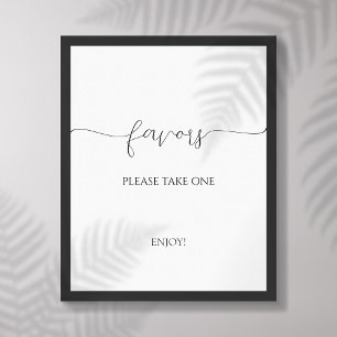 Eenvoudig minimaal Script Vrijgezellenfeest Favori Poster