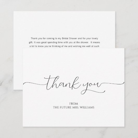 Eenvoudig minimaal Script-Vrijgezellenfeest - Hart Kaart (Voorkant / Achterkant)