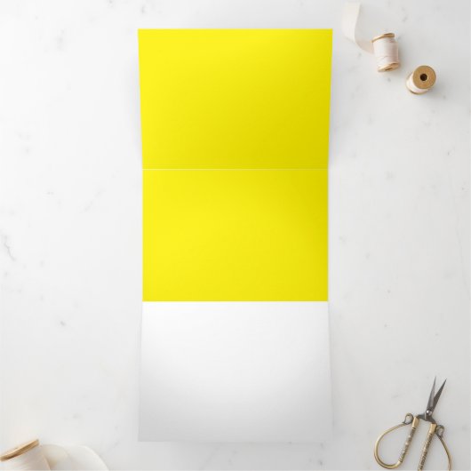 eenvoudig minimaal strak gekleurd, op maat gemaakt drieluik wenskaart (Binnen)