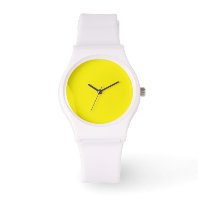 eenvoudig minimaal strak gekleurd, op maat gemaakt horloge (Voorkant)