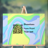 Eenvoudig minimaal streepjescode donaties venmo pa acryl bord (Neutraal)