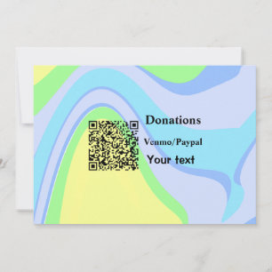 Eenvoudig minimaal streepjescode donaties venmo pa feestdagenkaart