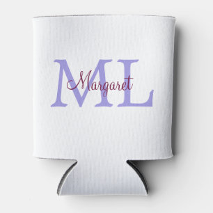 eenvoudig minimaal toevoegen naam monogram roze ro blikjeskoeler