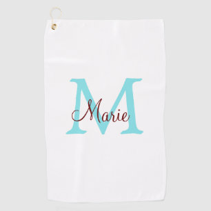 eenvoudig minimaal toevoegen naam monogram roze ro golfhanddoek