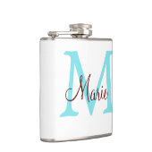 eenvoudig minimaal toevoegen naam monogram roze ro heupfles (Rechts)