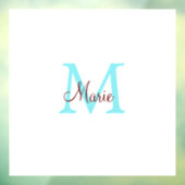 eenvoudig minimaal toevoegen naam monogram roze ro raamsticker (Vel 3)