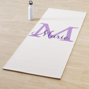 eenvoudig minimaal toevoegen naam monogram roze ro yogamat