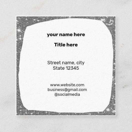 EENVOUDIG MINIMAAL TOEVOEGEN UW LOGO-DOUANESTEKST CONTACTKAARTJE (Achterkant)