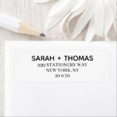 Eenvoudig Minimaal Typografie Retouradres Label (Insitu)