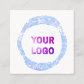 eenvoudig minimaal voeg hier uw logo/ontwerp-scher vierkante visitekaartje (Voorkant)