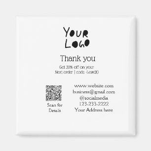 eenvoudig minimaal voeg hier uw logo/ontwerp tekst magneet