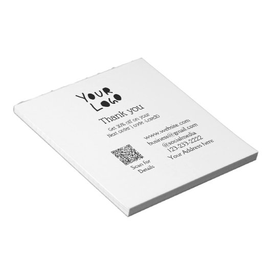 eenvoudig minimaal voeg hier uw logo/ontwerp tekst notitieblok (Schuin)