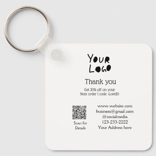 eenvoudig minimaal voeg hier uw logo/ontwerp tekst sleutelhanger (Voorkant)