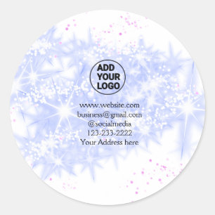 eenvoudig minimaal voeg hier uw logo-/ontwerpnaam ronde sticker