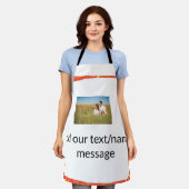 Eenvoudig minimaal voeg je fototekst glitter spars schort (Gedragen)