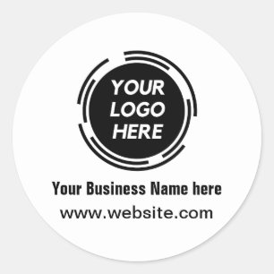 Eenvoudig minimaal voeg je logo/design hier klassi ronde sticker