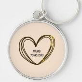 eenvoudig minimaal voeg je logo naam waterverf toe sleutelhanger (Voorkant)