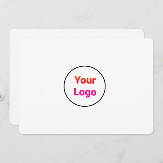 Eenvoudig minimaal voeg je logo-tekstnaam toe kaart (Voorkant / Achterkant)