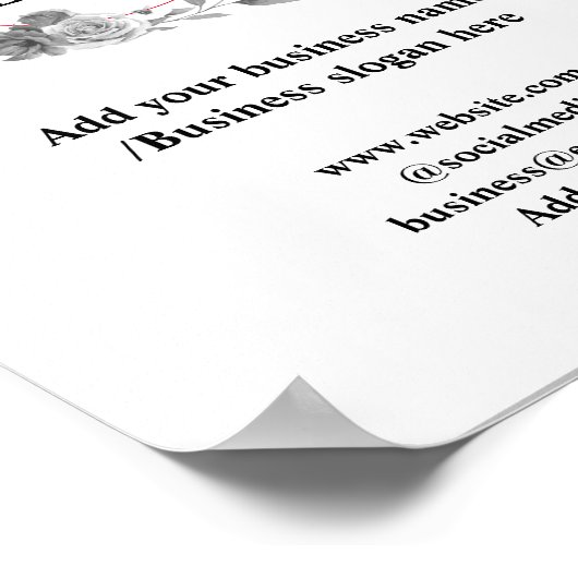 Eenvoudig minimaal voeg je logo-tekstnaam toe poster (Hoek)