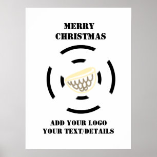 Eenvoudig minimaal voeg je logo-tekstnaam toe poster