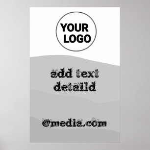 Eenvoudig minimaal voeg je logo-tekstnaam toe poster