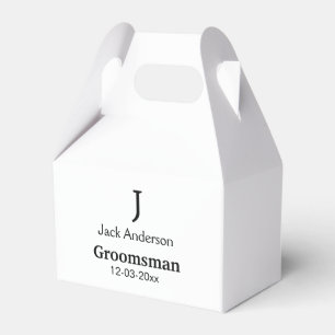 EENVOUDIG MINIMAAL voeg je naam toe aangepaste gro Bedankdoosjes