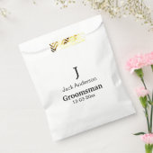 EENVOUDIG MINIMAAL voeg je naam toe aangepaste gro Bedankzakje (Gezegeld)