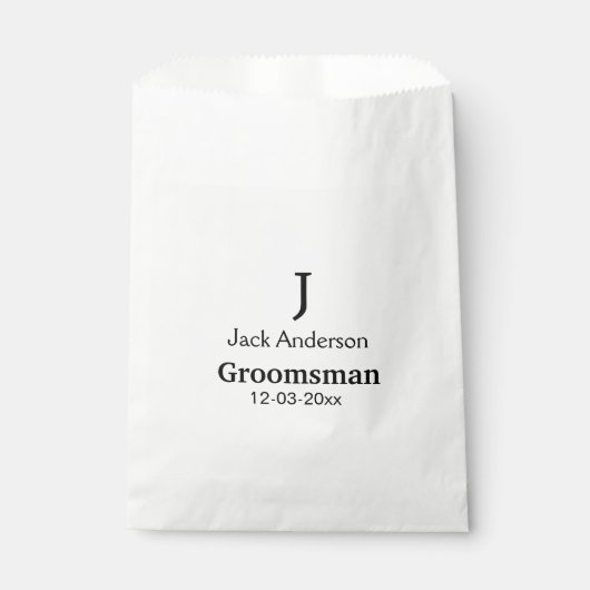 EENVOUDIG MINIMAAL voeg je naam toe aangepaste gro Bedankzakje (Voorkant)