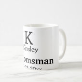 EENVOUDIG MINIMAAL voeg je naam toe aangepaste gro Koffiemok (Voorkant rechts)